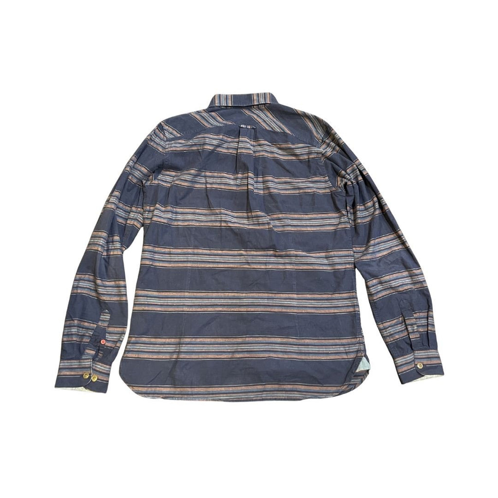 Scotch & Soda Casual Long Sleeve Button Down Shirt Size Large Woven In Japan