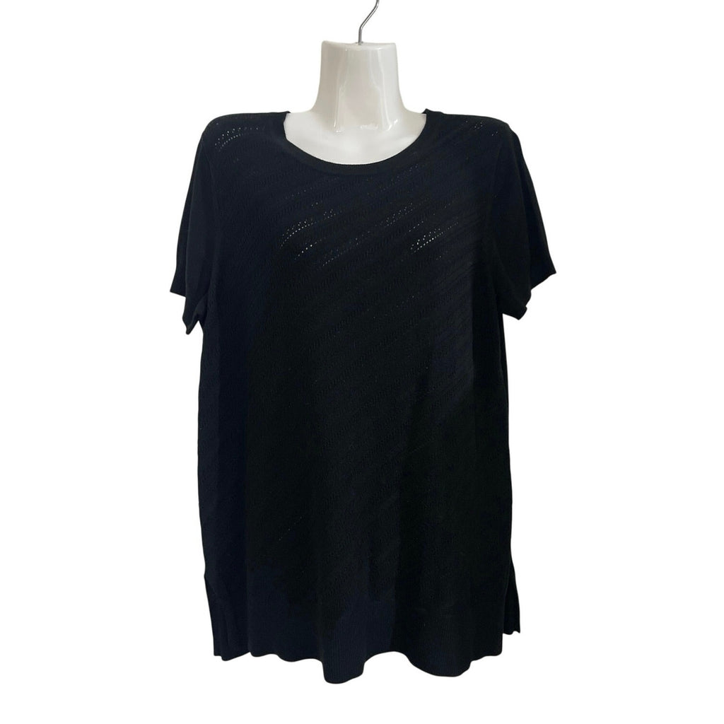 Banana Republic Sheer Short Sleeve Tunic Blouse SZ Medium Casual Chic Minimalist