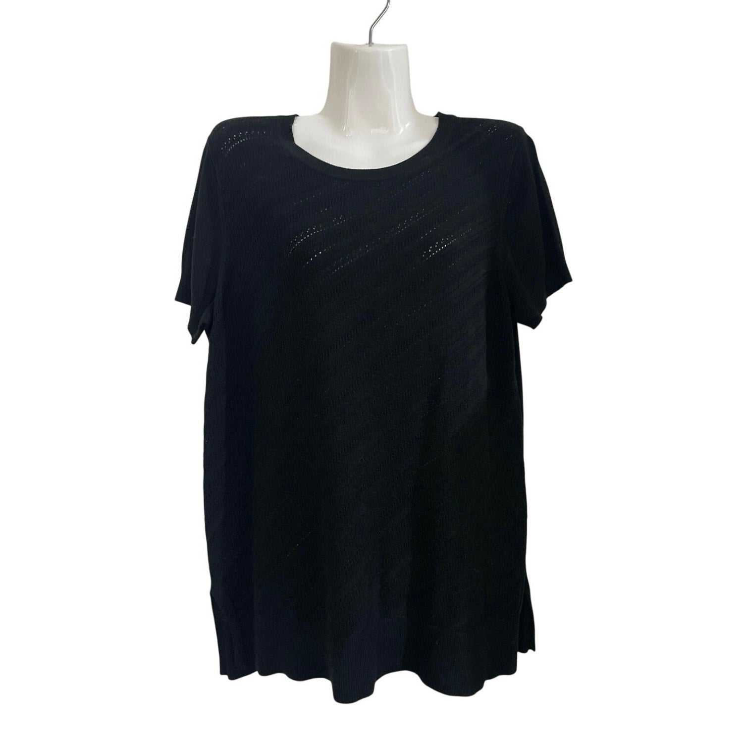 Banana Republic Sheer Short Sleeve Tunic Blouse SZ Medium Casual Chic Minimalist