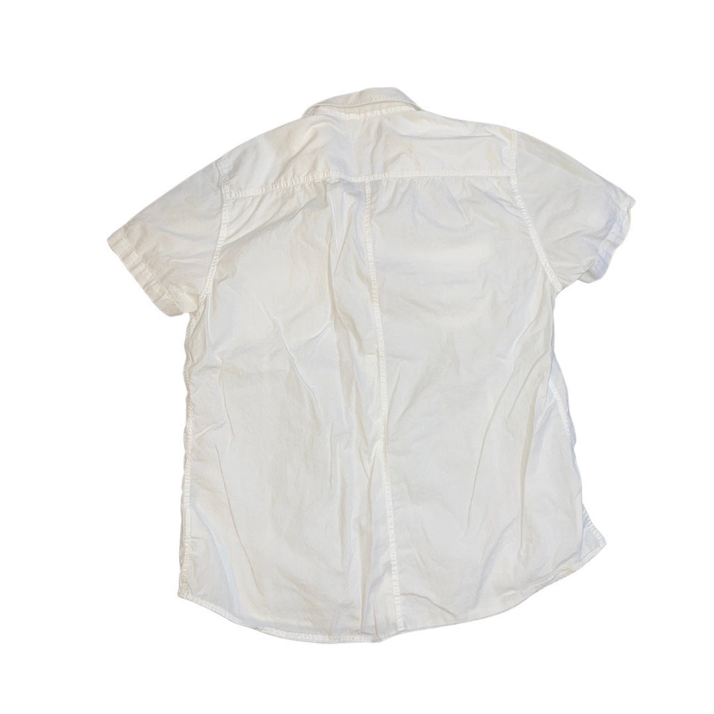 Guess White Mens Button Down Shirt Size XL Cotton Casual Summer Pockets Y2K
