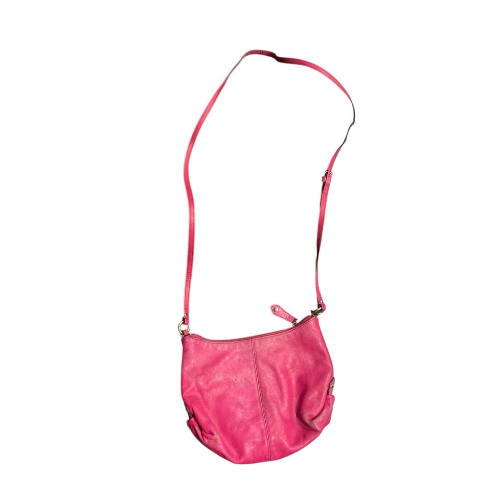 Coach Ashley Fushia Pink Leather Mini Crossbody Purse Handbag Y2K Romantic