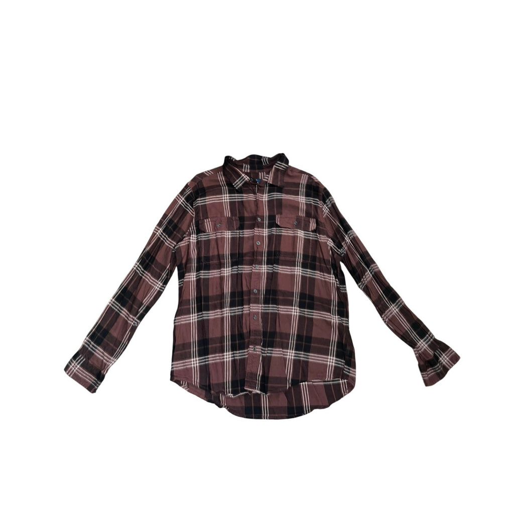 George Plaid Collar Button up long-sleeve flannel Shirt (men)