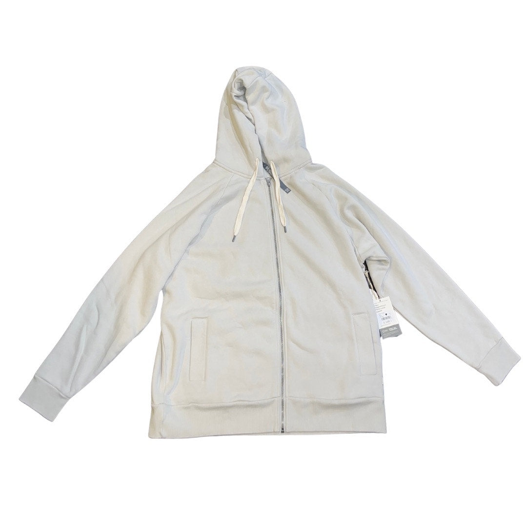 Vuori Women Zip Hoodie Salt Large Organic Cotton Ultra Soft Cozy Athletic NWT