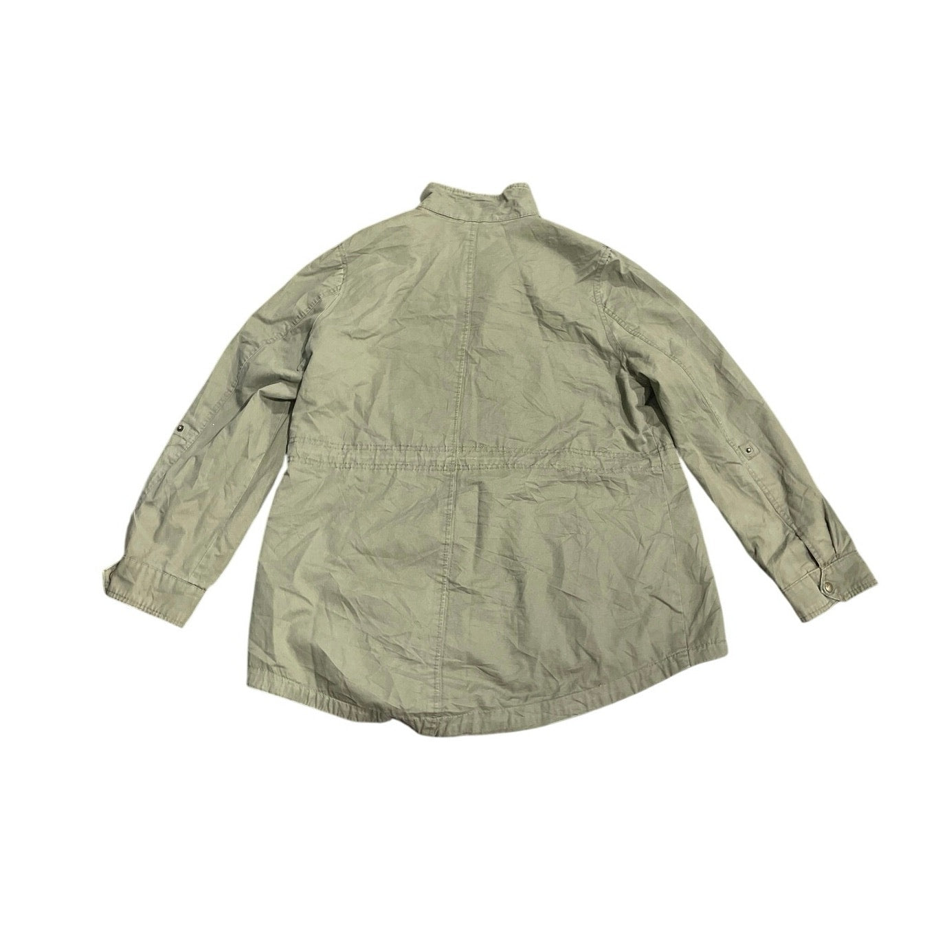 Ambiance Outerwear Olive Green Cargo Military Utility Jacket Size 1X Gorpcore