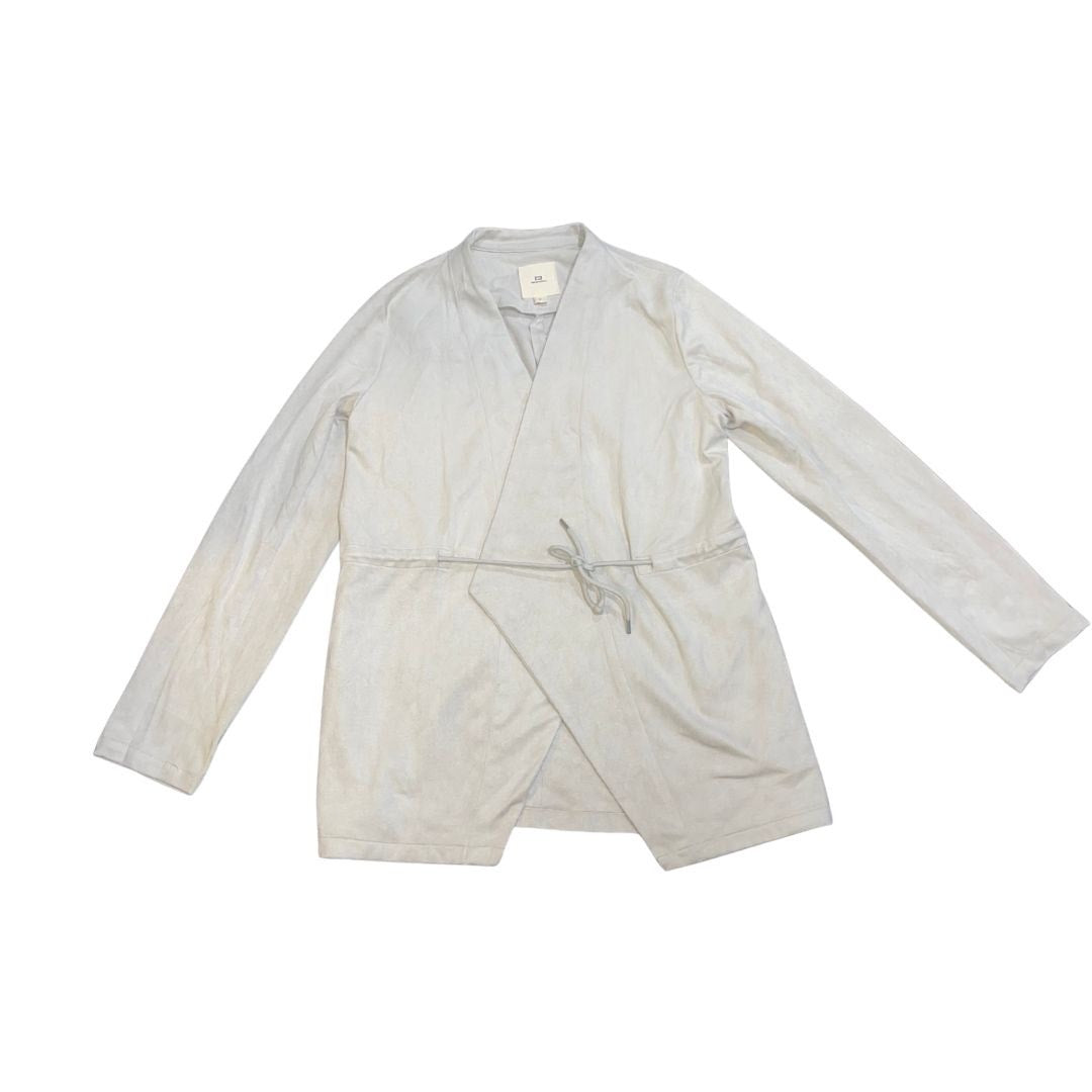 Thread & Supply Open Front Lightweight Faux Suede Jacket Tie Front SZ Large Chic