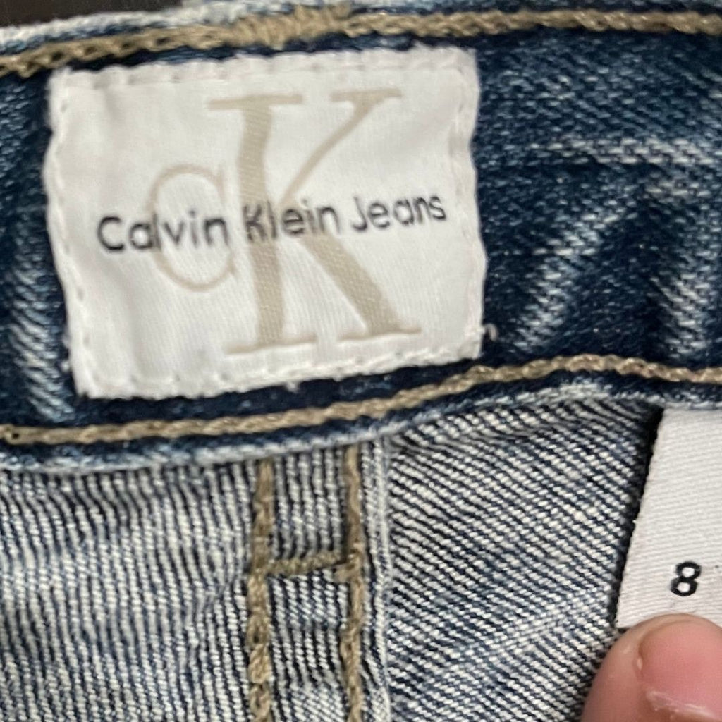Calvin Klein Jeans Stretch Slim Bootcut Denim Pants Size 8 Cowgirl Streetwear