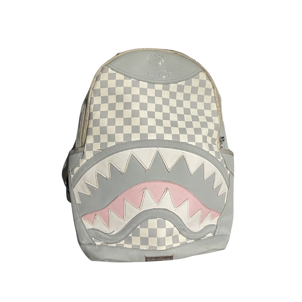 Sprayground Backpack Limited Edition The Journey Begin No 613 White Pink Shark