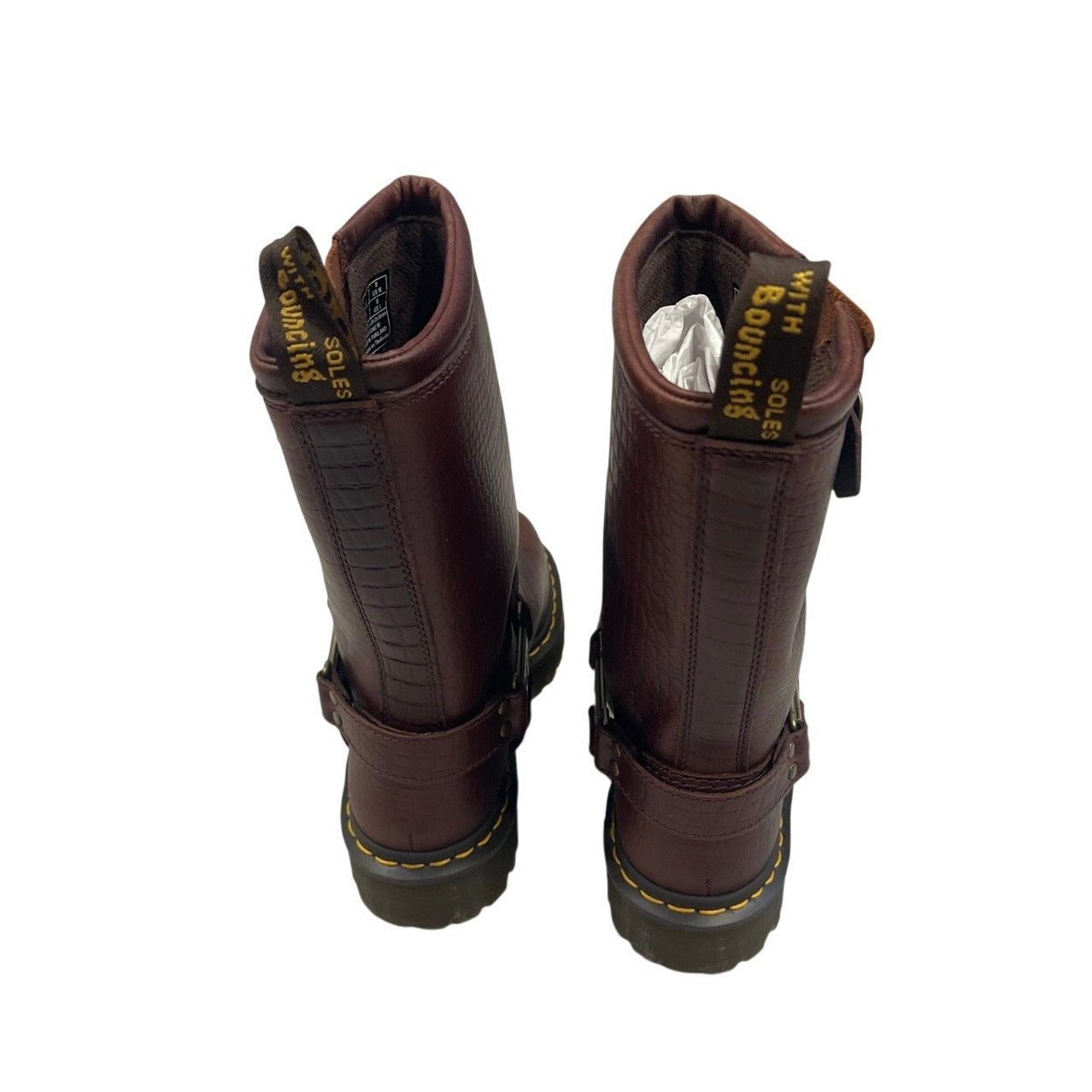 Dr. Martens Airwalk Anistone Hi Reptile Brown Leather Pull on Boots 7 Punk NWB