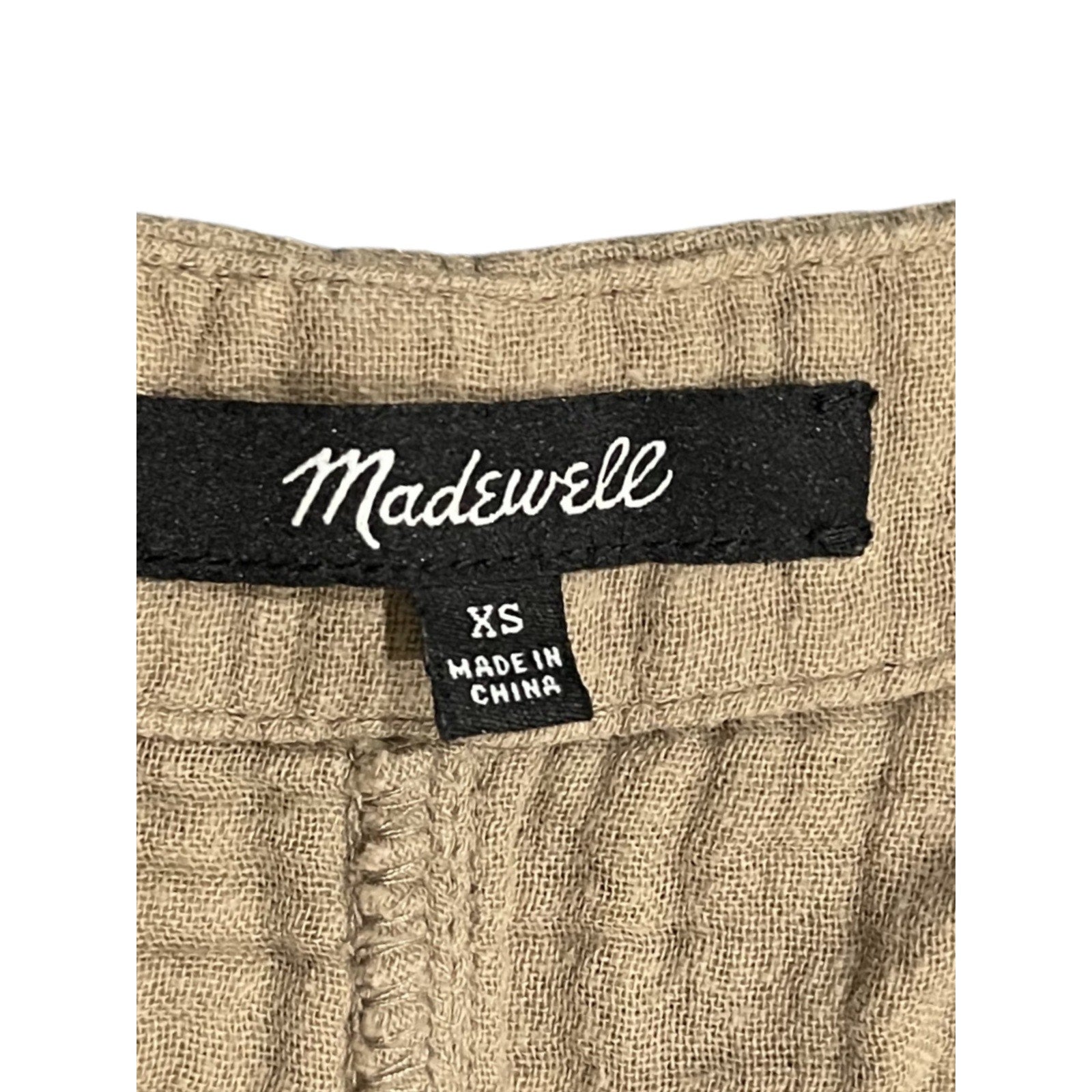Madewell Double Gauze Lightspun Stitched Pocket Coverall Button Front Jumpsuit