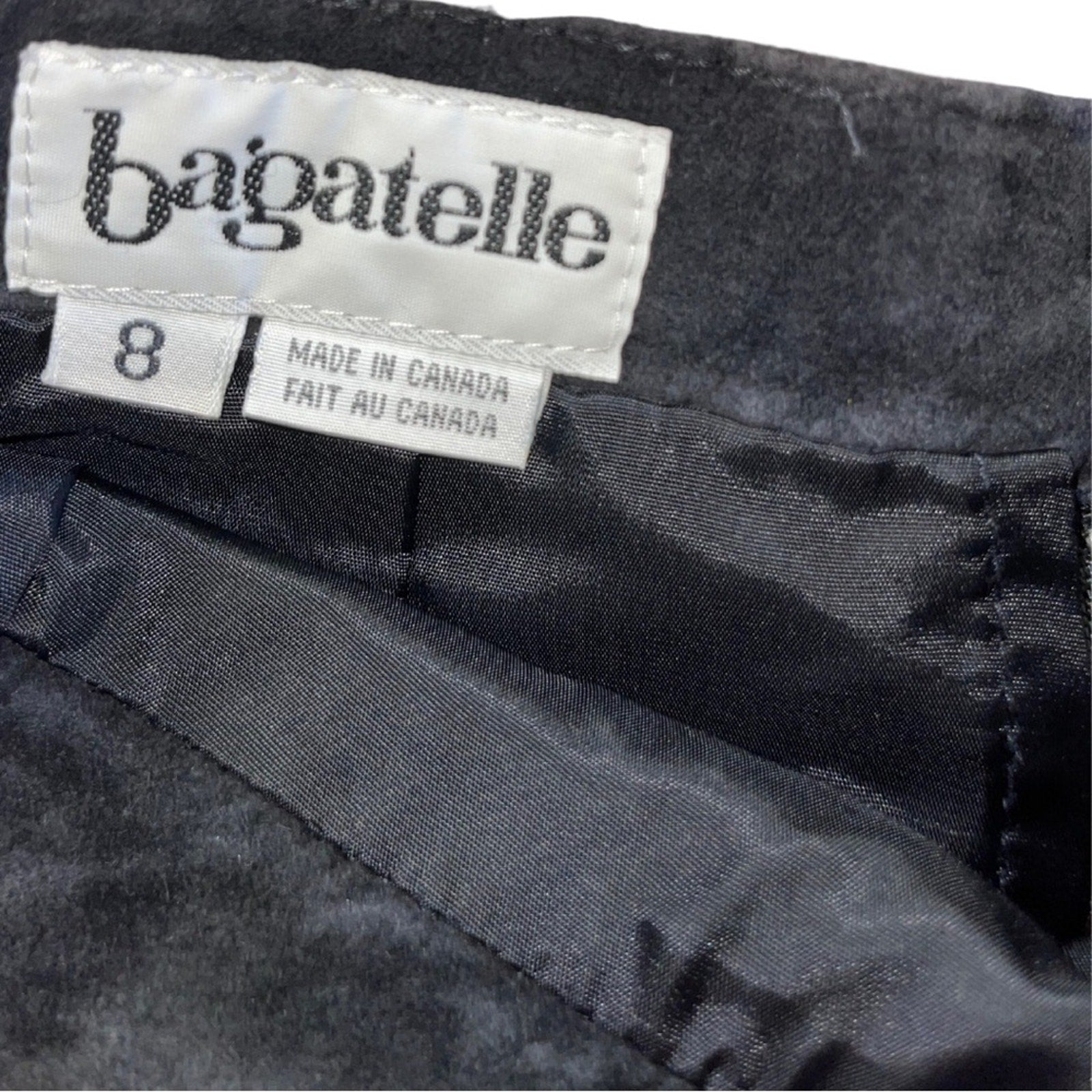 Bagatelle A-line faux leather black vintage skirt