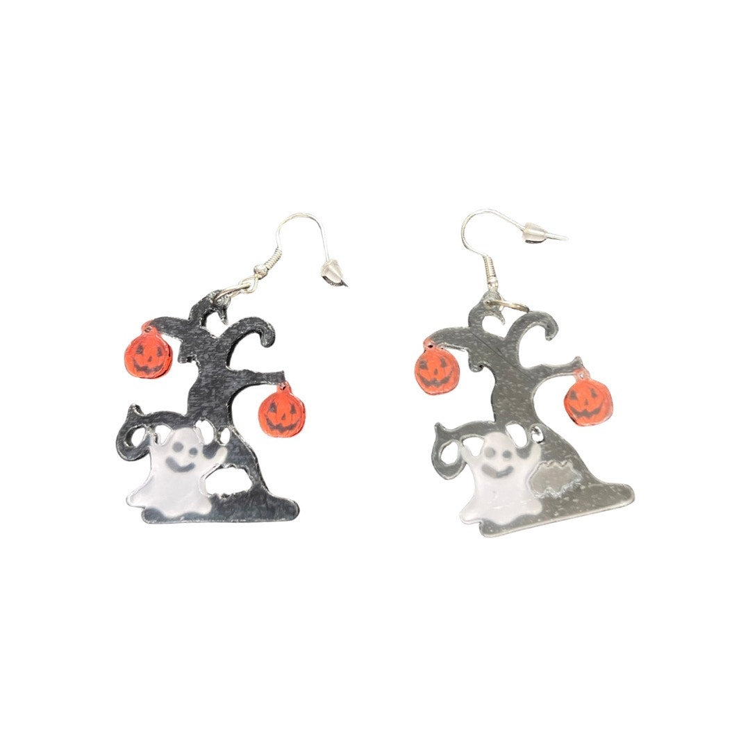 Halloween tree earrings