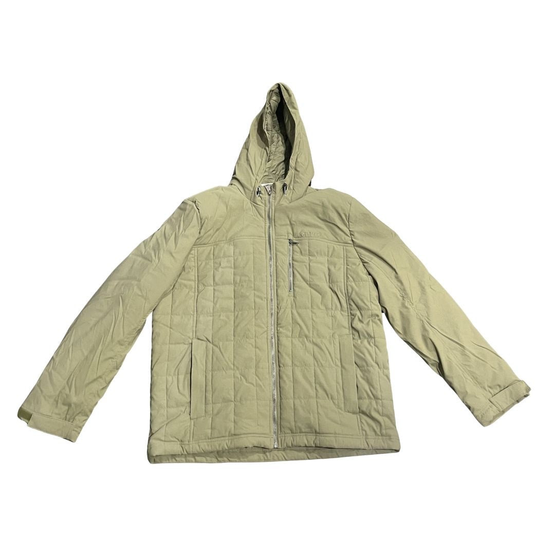 Orvis Quilted Hooded Jacket Olive Green Full Zip XL Water Resistant Outdoors NWT