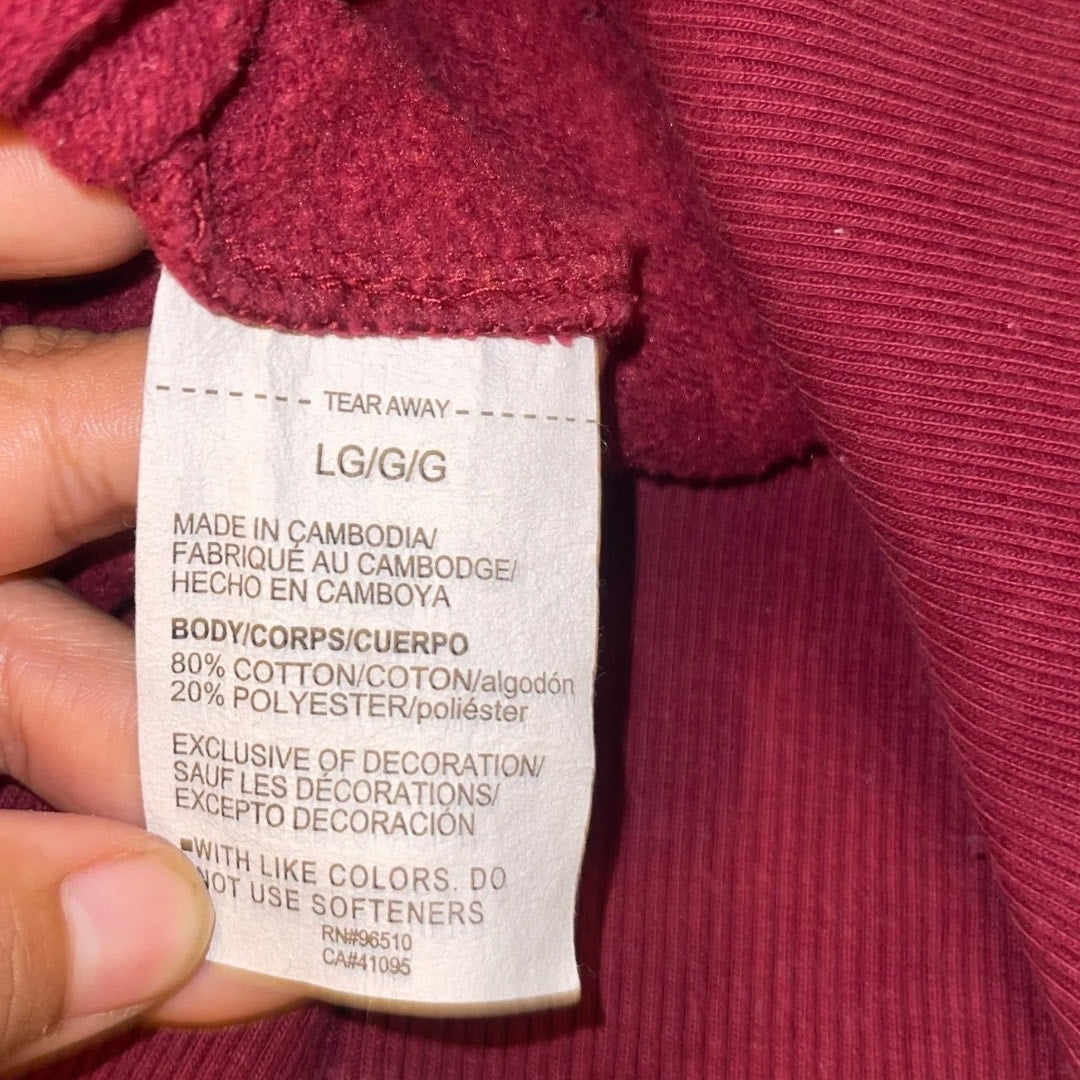 Under Armour Rival Fleece Pullover Hoodie Burgundy SIze Large Athletic Wear