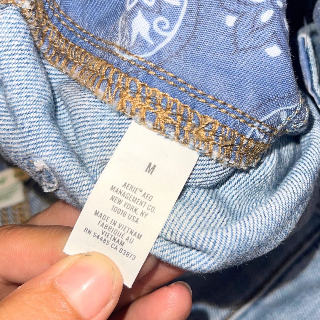 Aerie Cutoff Distressed Shorts Medium Elastic Waist Cowgirl Festival Beach Y2K