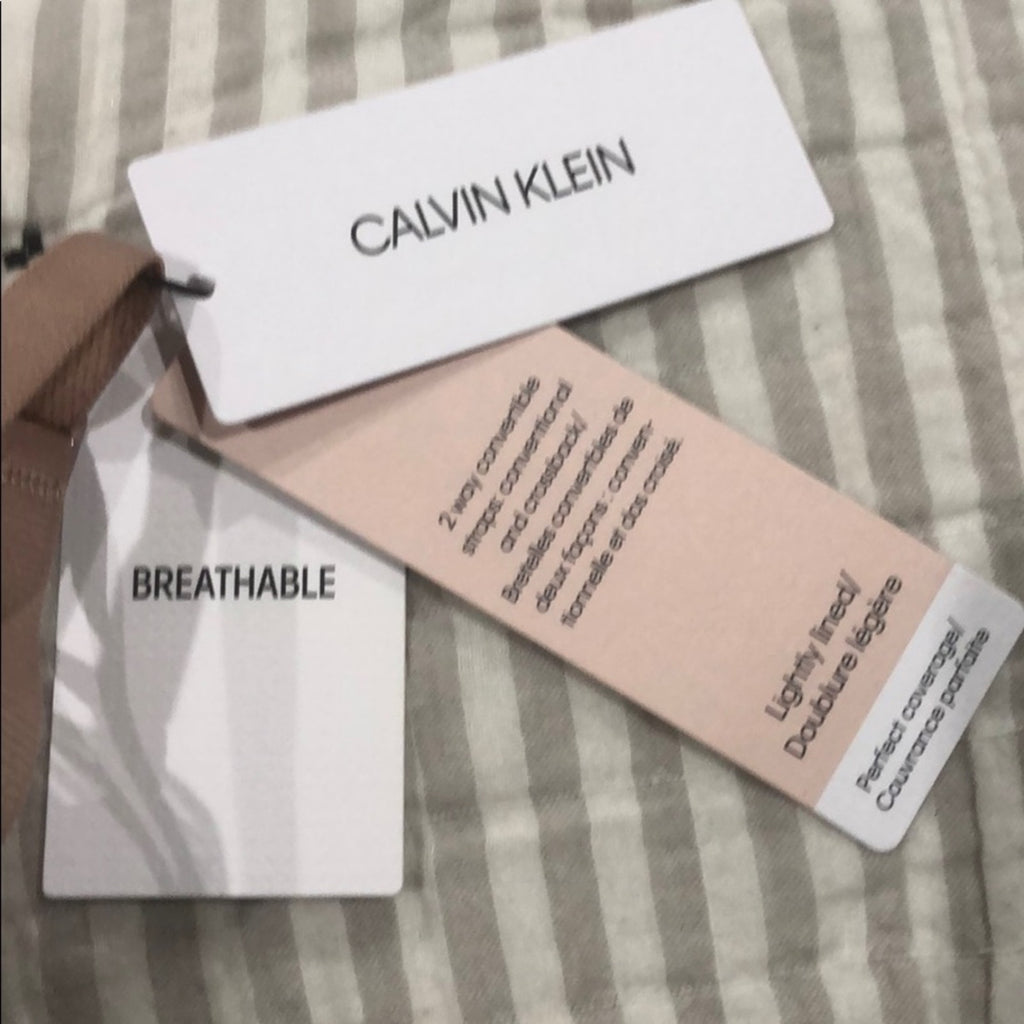 Calvin Klein lightly lined breathable bra strap conversion Size 34C NWT