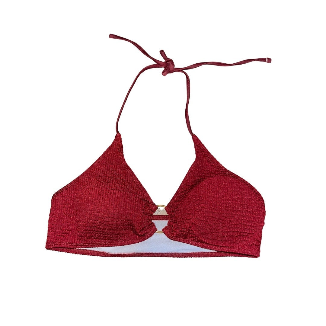 Bikini Set Maroon with cover up Summer vacation Swimsuit Size Large