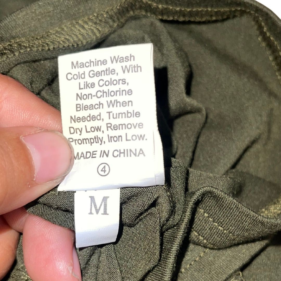 Women Jumpsuit Romper Army Green Off the Shoulder Size Medium Casual Summer