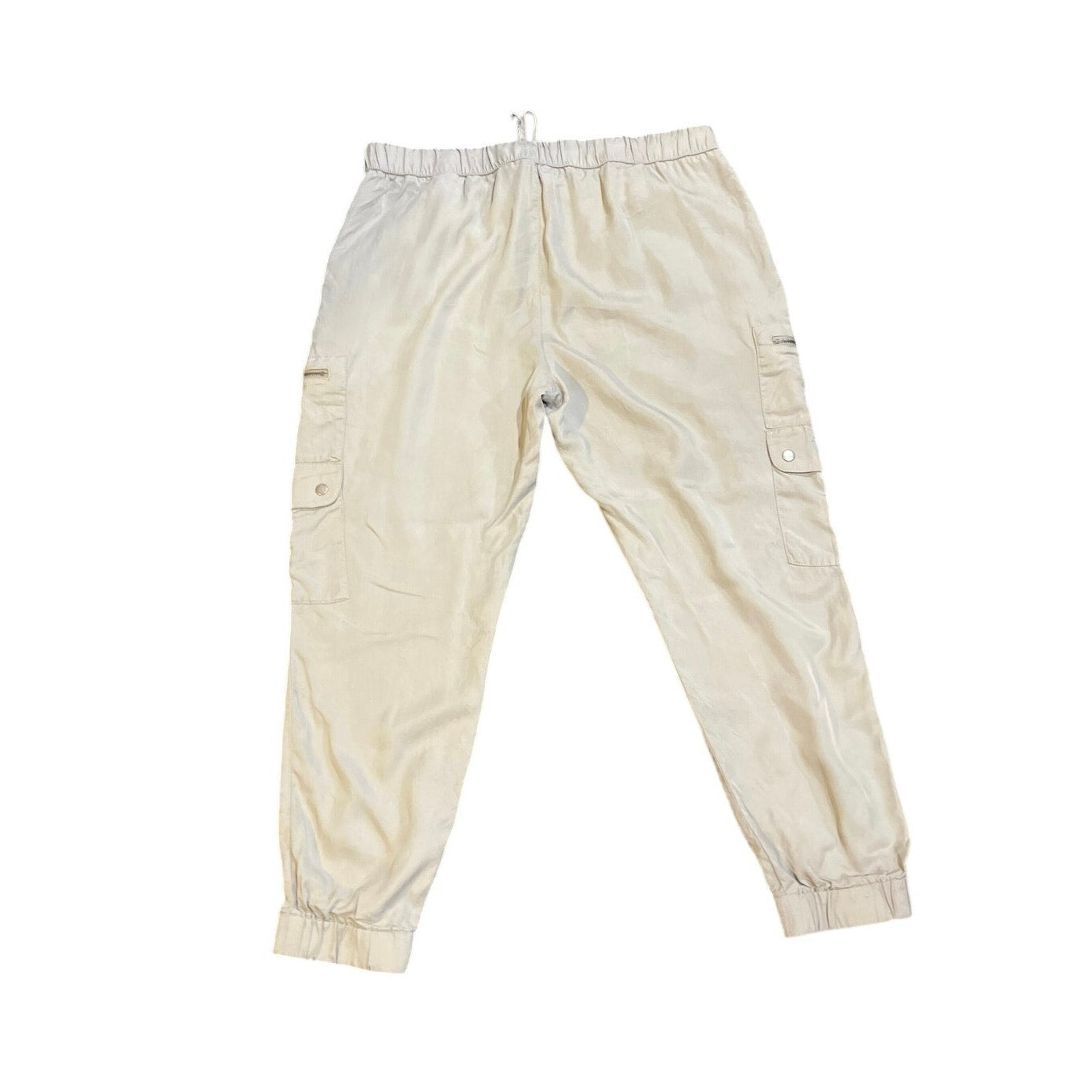 Banana Republic Drawstring Cargo Pants SZ L Zippered Utility Pockets Joggers