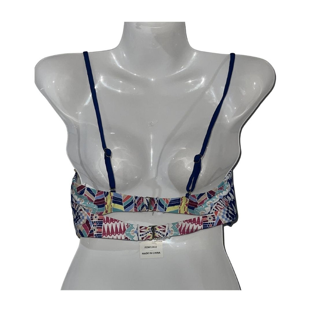 Bar III Aztec Sunset Print Underwire Bikini Top Size Small Beach Vacation Resort