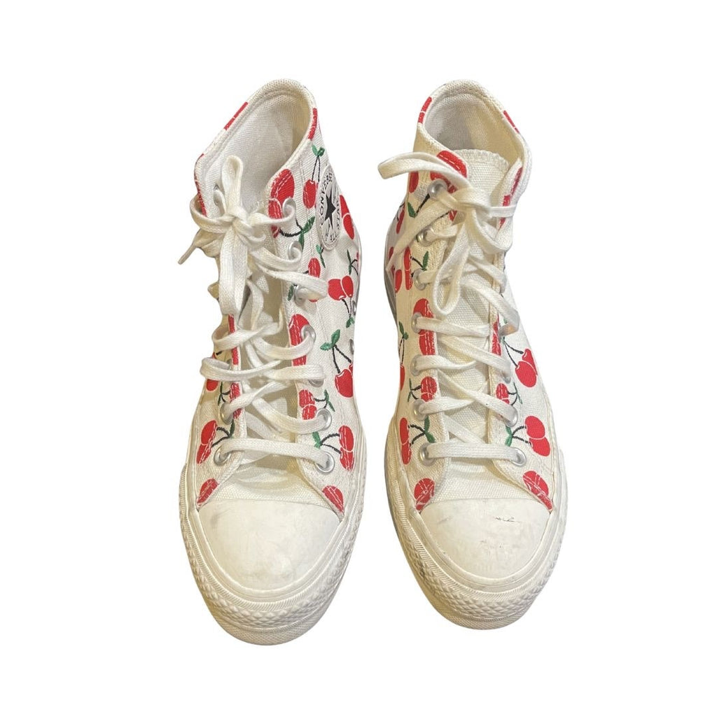 Converse Chuck Taylor All Star Platform High Top All Over Cherry Sneakers Size 7