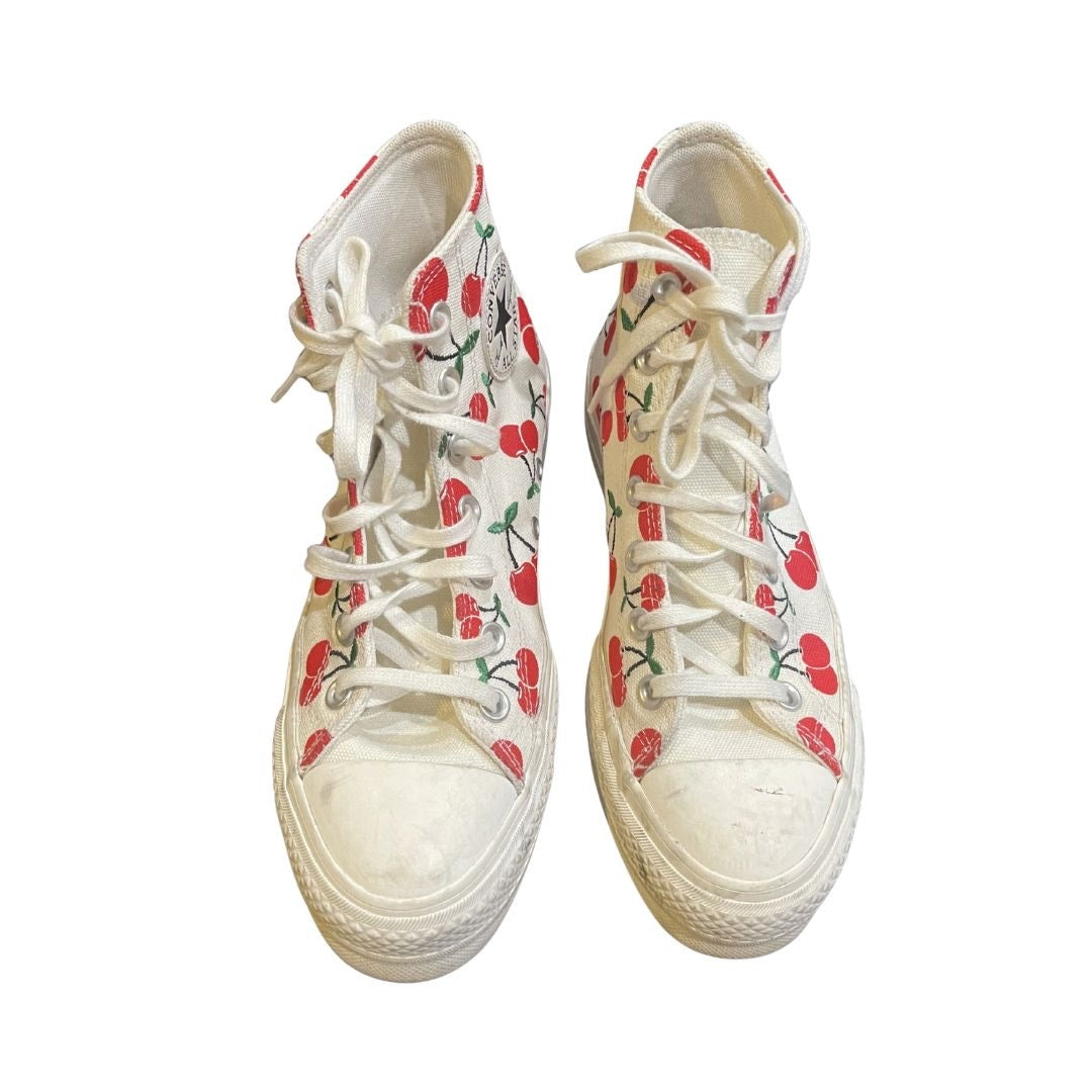 Converse Chuck Taylor All Star Platform High Top All Over Cherry Sneakers Size 7