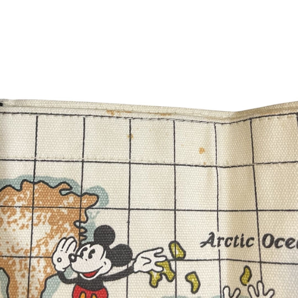 Walt Disney Company Mickey Mouse Around the World Canvas Tote Bag Vintage NWT