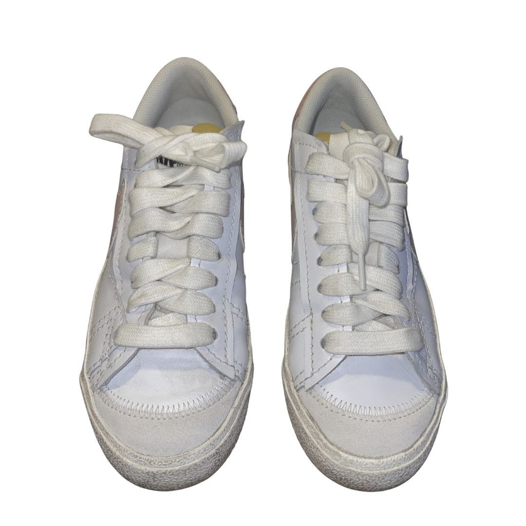 Nike Women Blazer Low 77 Jumbo White Pink Sneaker Size 9 Athletic Casual Sports