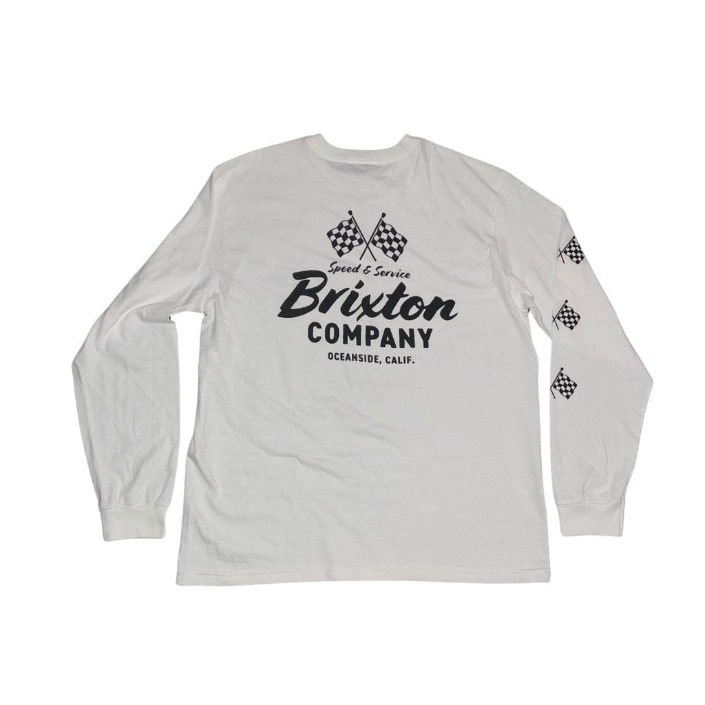 Brixton Wayburn Standar T-Shirt Race Day Print 100% Cotton NWT Size Large