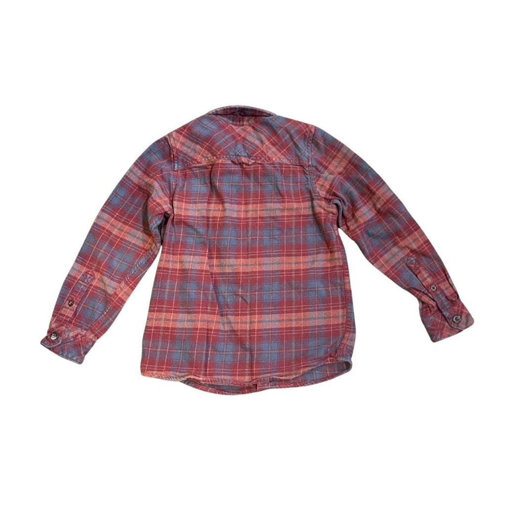 Quiksilver Youth Boy Plaid Flannel Long Sleeve Shirt Size 7 Kidscore