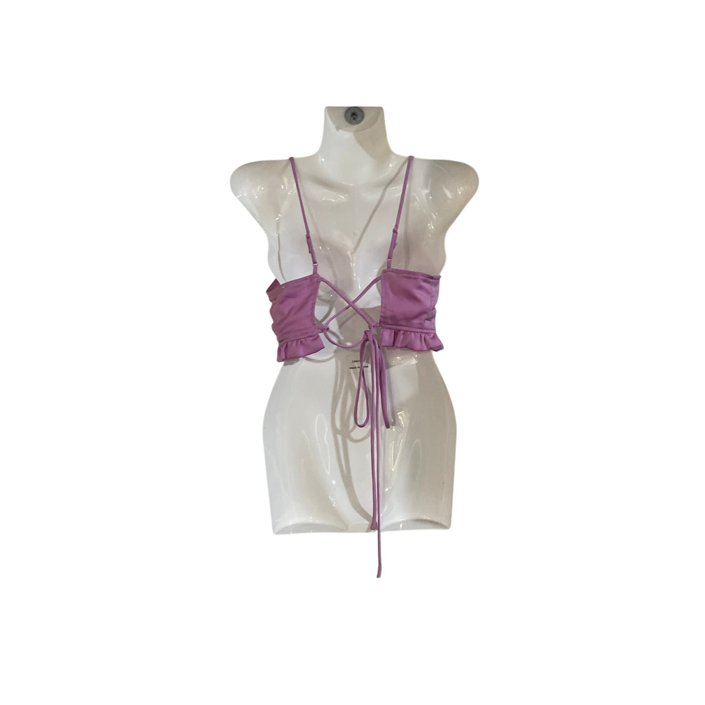Cotton On Purple Spaghetti Strap Back Cropped Top SZ S Camisole Trendy Girlie