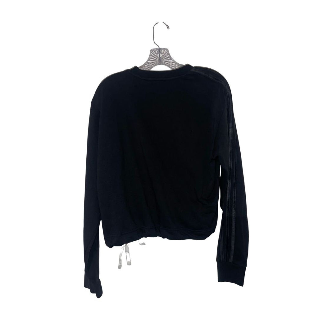 Adidas Crewneck Sweatshirt Black Three Stripes Medium Sports Athletic-leisure