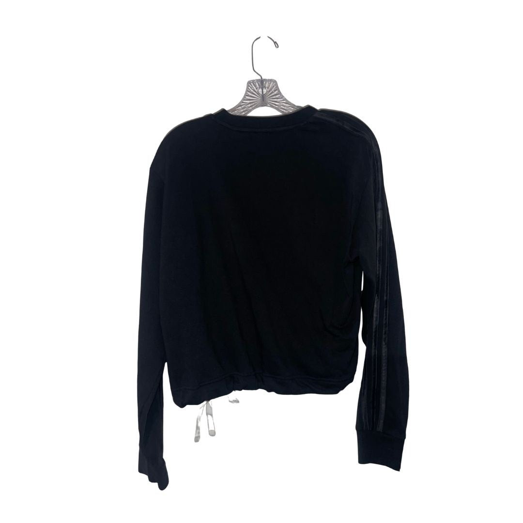 Adidas Crewneck Sweatshirt Black Three Stripes Medium Sports Athletic-leisure