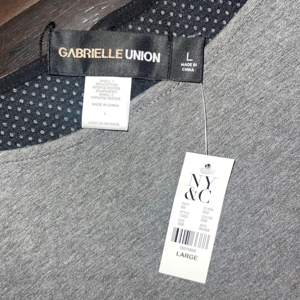 Gabrielle Union Collection Imani Reversible Cap-Sleeve Dress Large Chic NWT