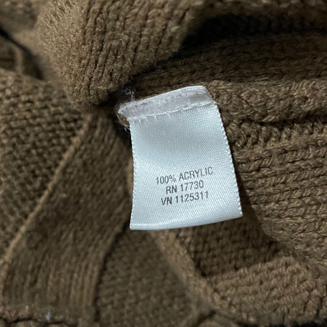 Cherokee Button up Hooded Knit Cardigan Plus Size XXL Fall Grandma Core