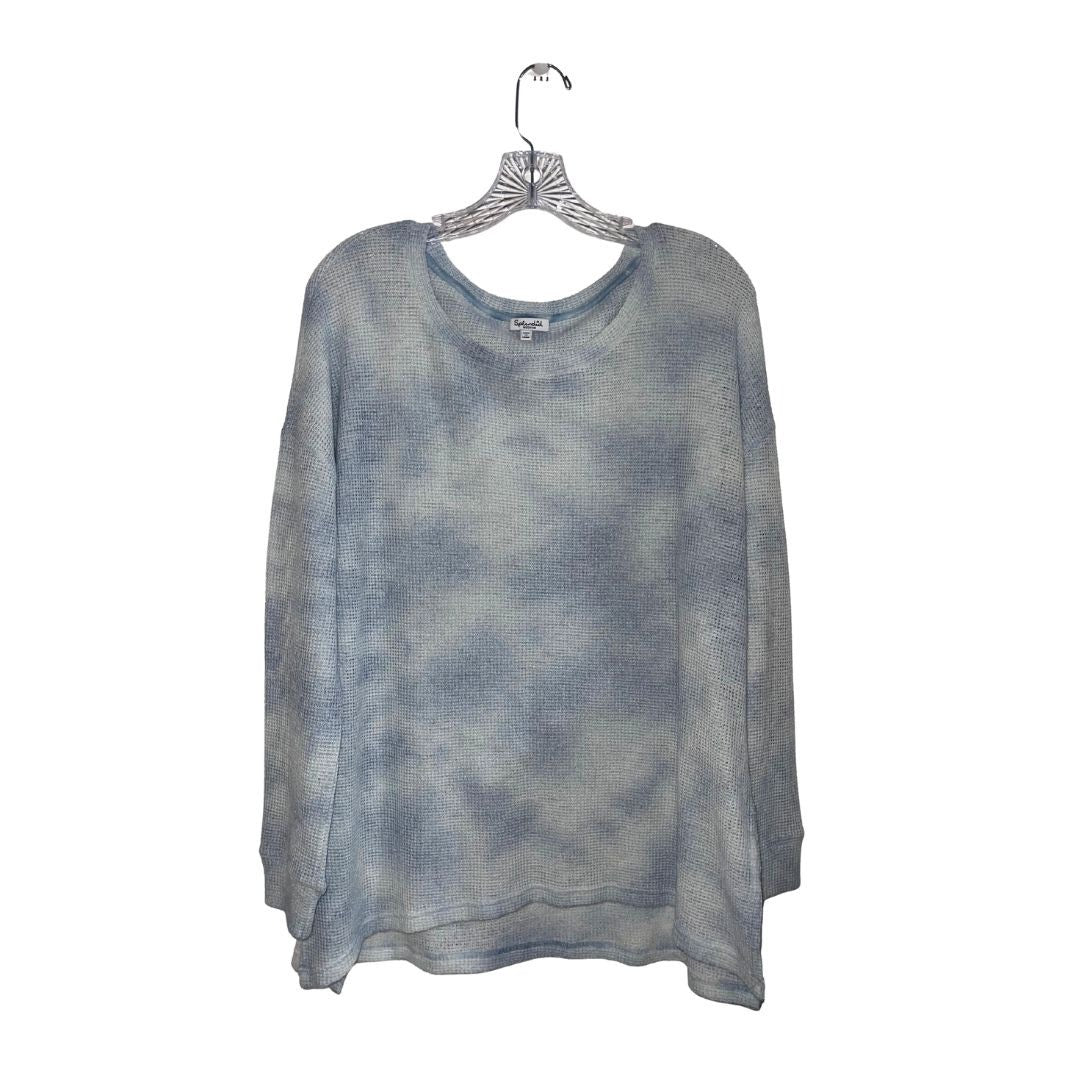 Splendid Waffle Knit Pullover Long Sleeve Crewneck Sweater Medium Ligthweight