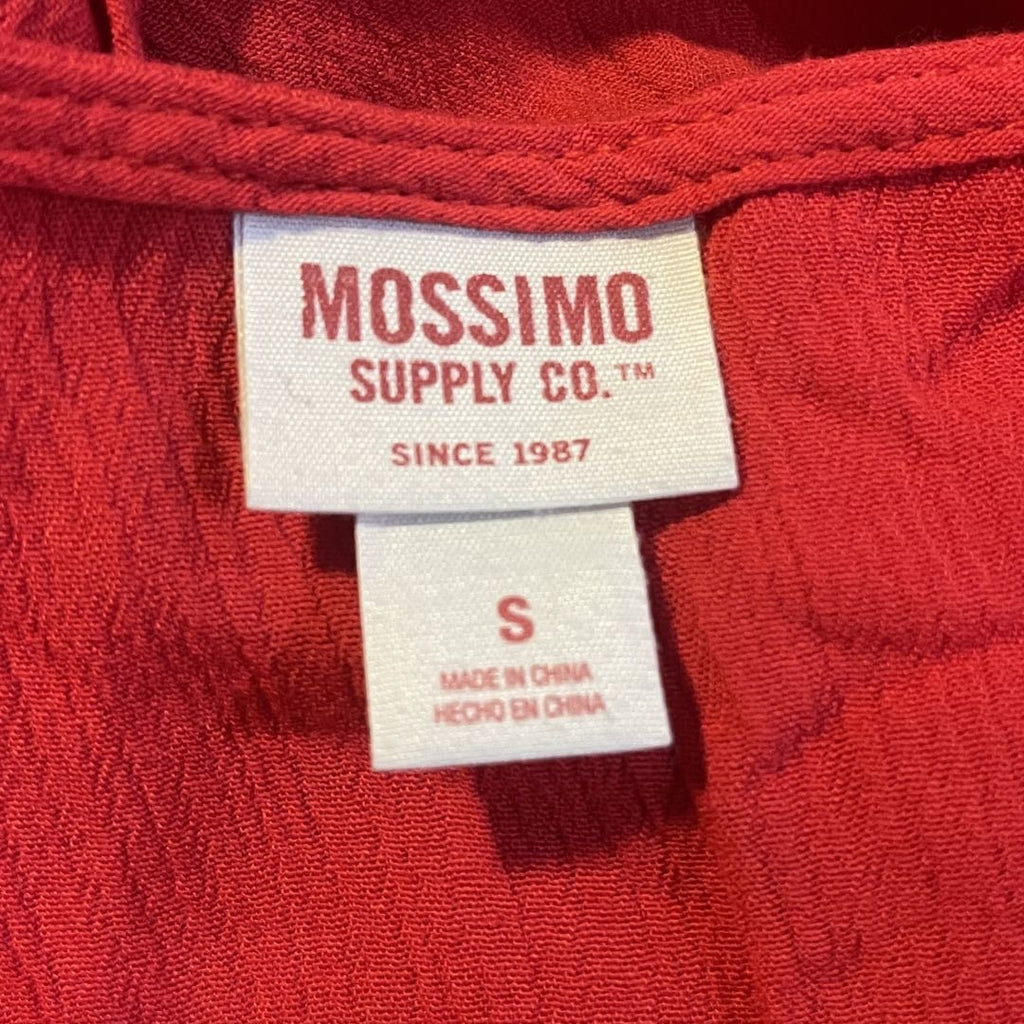 Mossimo Supply Co. Gauzy Red Tank Top Ruffles Size Small Flirty Y2K Girly