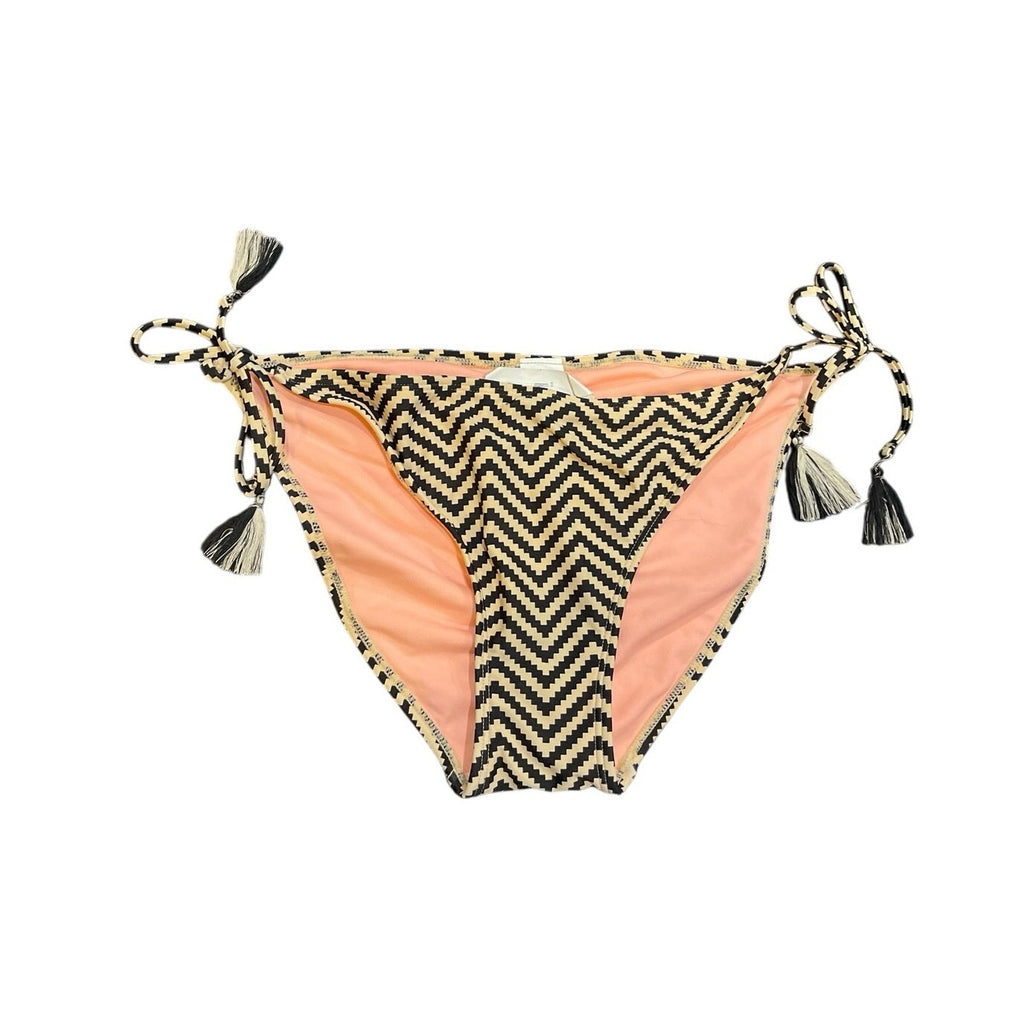 Xhilaration Black Cream Chevron Zigzag Print Bikini Set SZ XL NWT Beach Swimwear