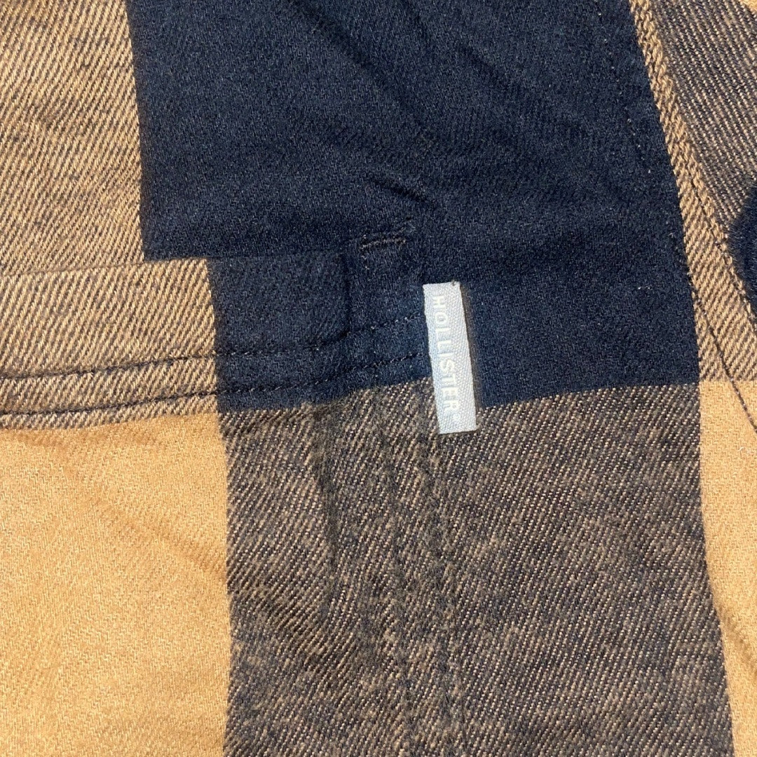 Hollister Relaxed Fit Flannel Plaid Long Sleeve Size Large Lumber Cowboy Y2K