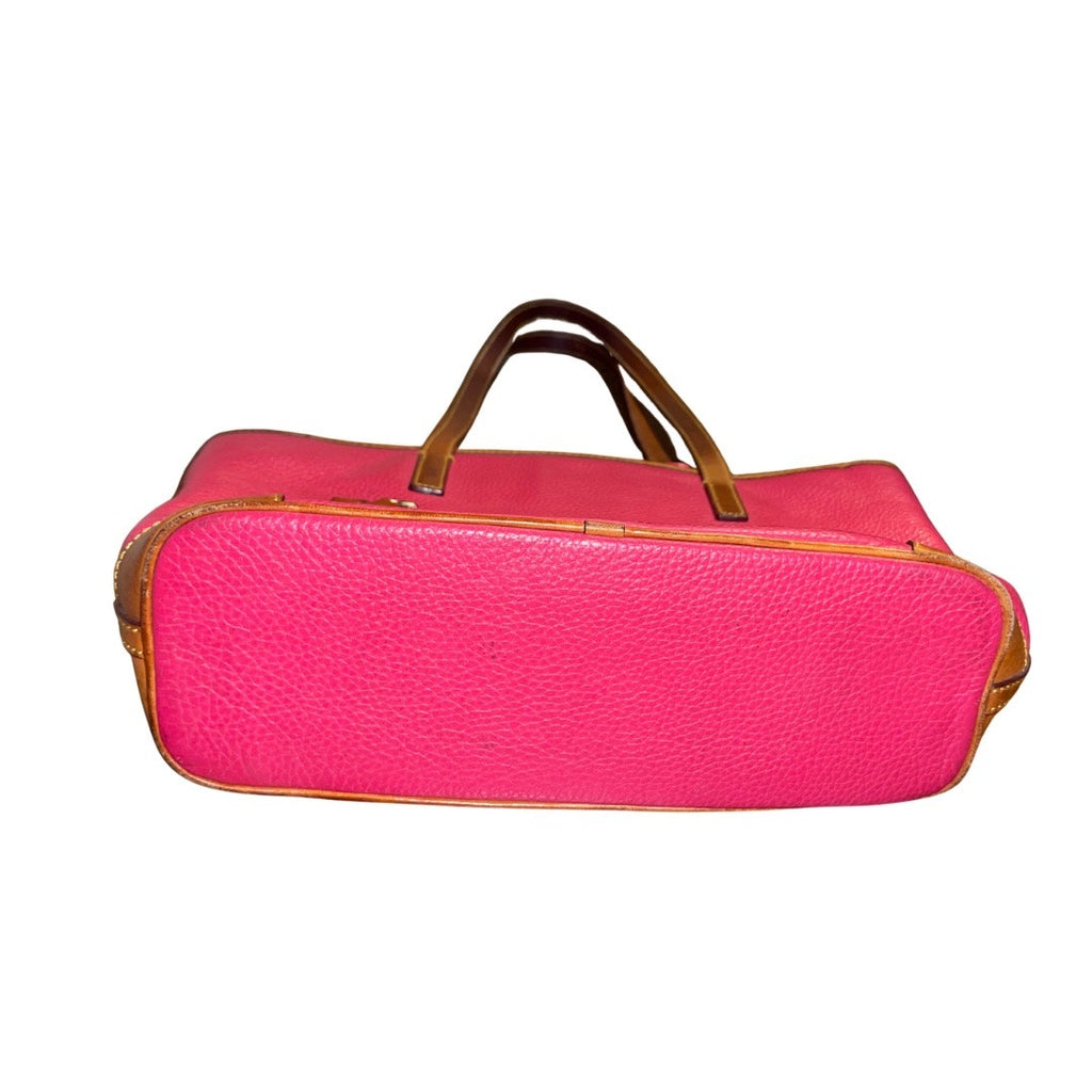Dooney & Bourke Charleston Pink Shoulder Handbag Pebble Leather Tote Purse