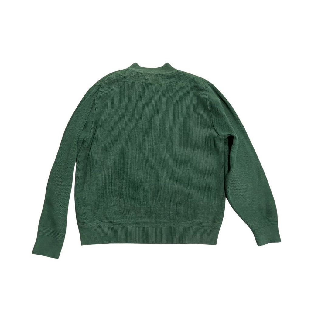 Land's End Mens Vintage Pullover Knit Cotton Hensley Sweater Medium 90s USA Made