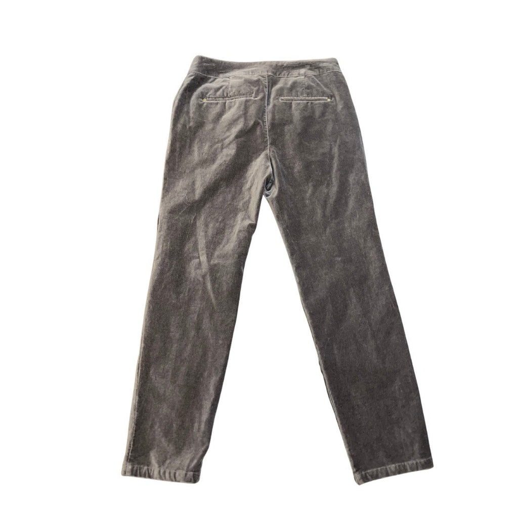 Sundance Gray Velvet Straight Leg Pants SZ 8 Casual Preppy Career Office Artsy