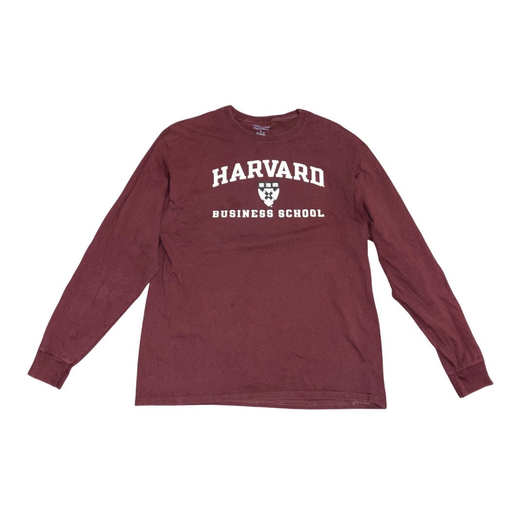Champion Harvard Business School Long Sleeve Tee Size XL Collegiate VE RI TAS