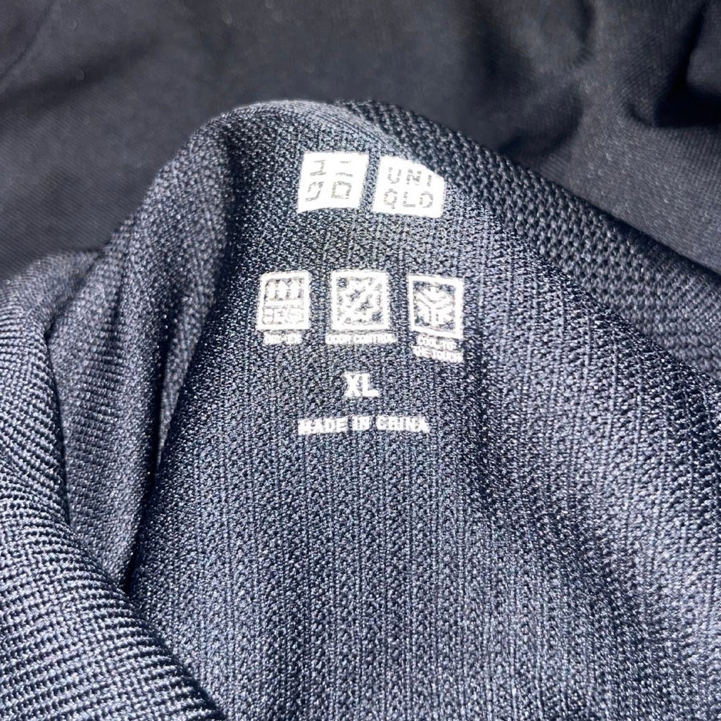 Uniqlo Black Polo Short Sleeve Shirt Size XL Preppy Casual Collar