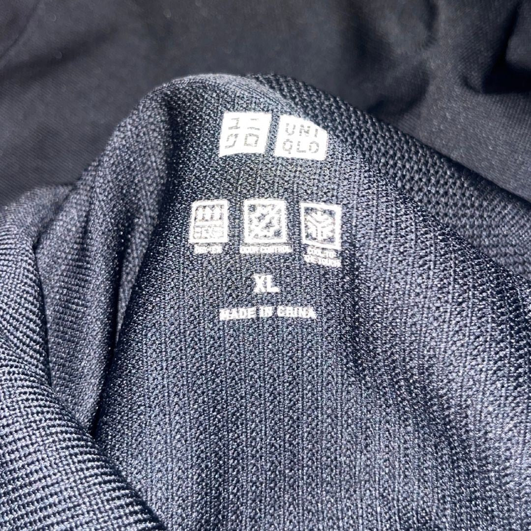 Uniqlo Black Polo Short Sleeve Shirt Size XL Preppy Casual Collar