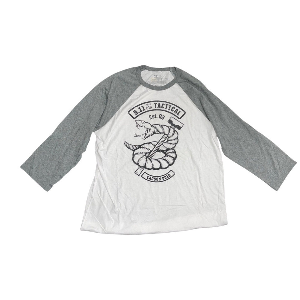 5.11 Snake Sledge Raglan T-Shirt Size Large Tactical Utility Raglan Sleeves