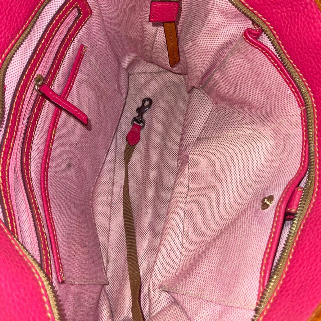 Dooney & Bourke Charleston Pink Shoulder Handbag Pebble Leather Tote Purse