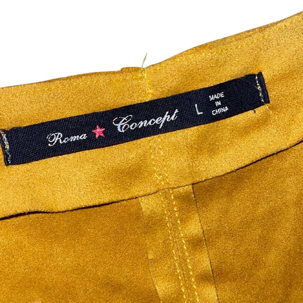 Roma Concept Hippie Tassel Open Vest Large Stagecoach Boho Coachella Faux Suede