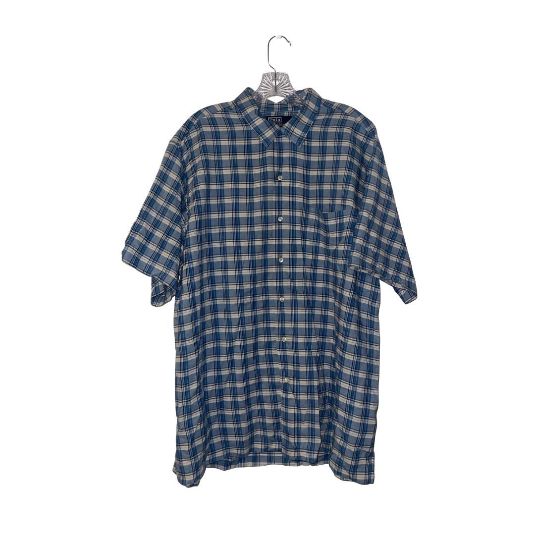 Polo Ralph Lauren Adams Bundle 2 Short Sleeve Plaid Shirt Size XL Preppy Casual