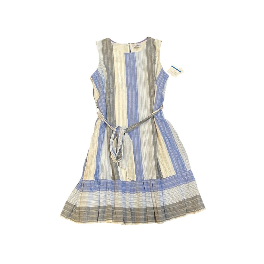 ViVi by Violet Weekend Sleeveless Vertical Stripe Midi Tie Belt Dress SZ XL NWT