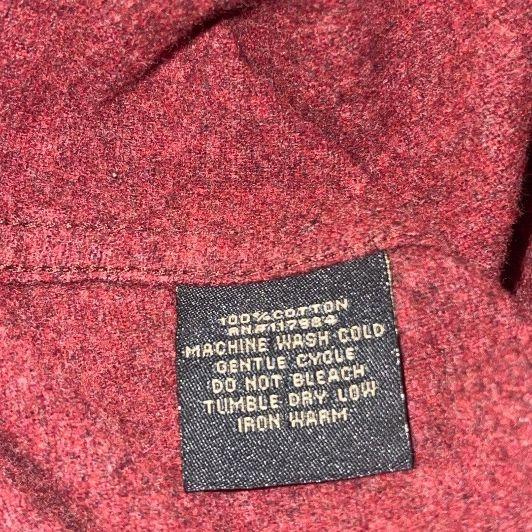 Grizzly Mountain Men's Red Front Pocket Button up Long Sleeve Shirt Size Large
